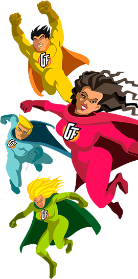 Grime Fighters Superheroes - PNG